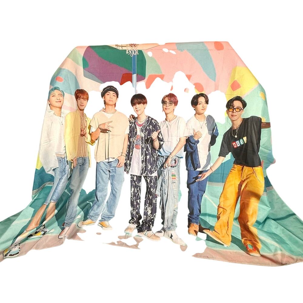 NEW BTS Flag Banner K-Pop Decorative Wall Hanging NWOT